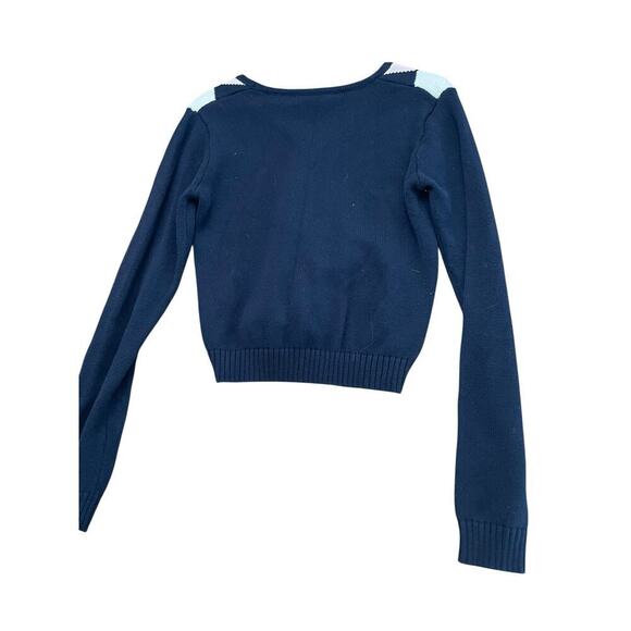 Brandy Melville Women's Multicolor Argyle Button Front V Neck Sweater Size - Picture 3 of 8